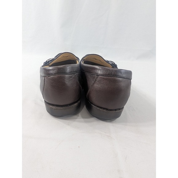 Martin Dingman Brown Leather  Men\'s 9 Hand Made in Mexico Country Porch Loafer